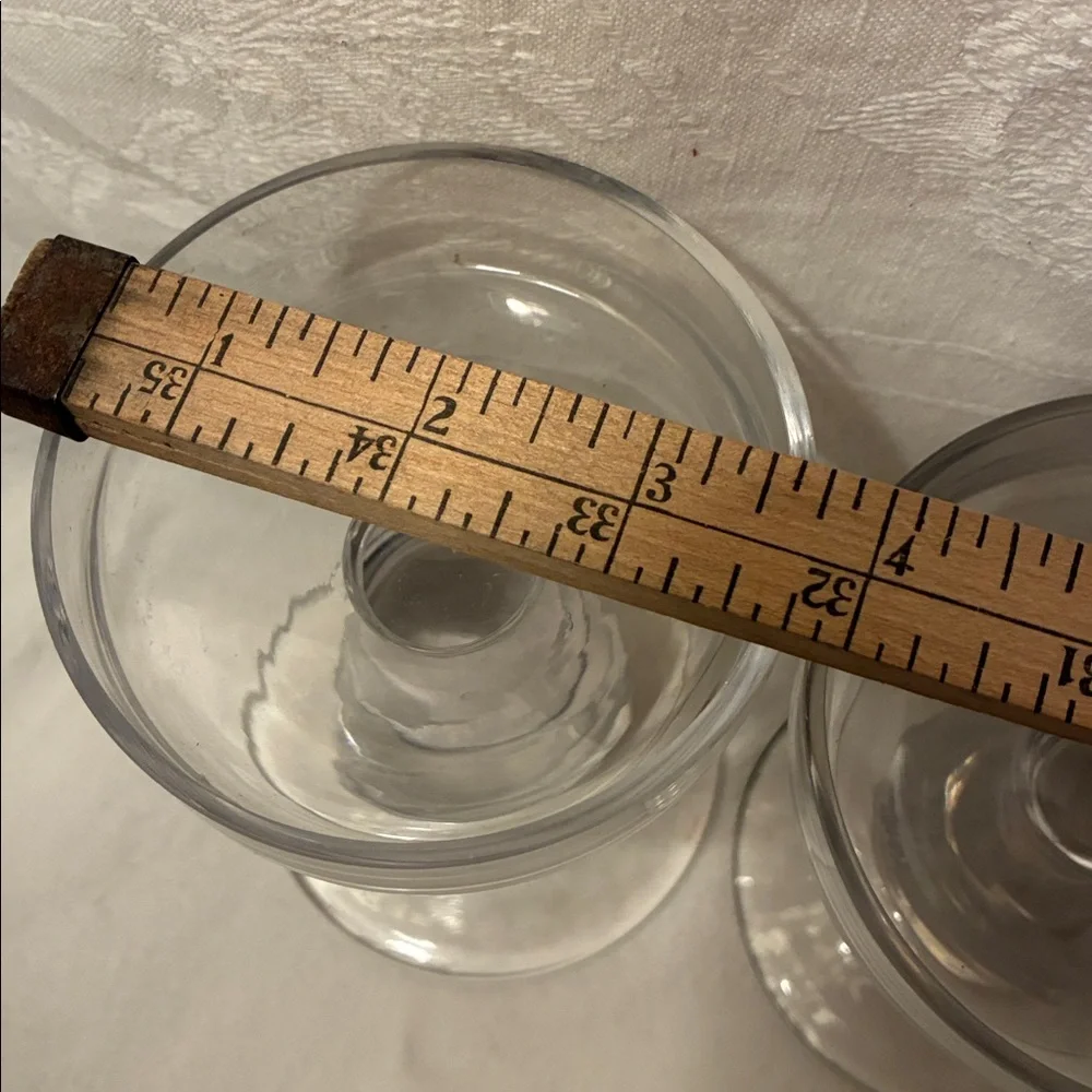 Elegant HEAVY Pillar Candle Holders W/Bulbous Clear Center Stem FAT Stable Base